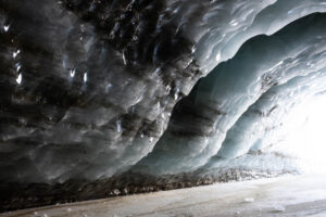 Inside the ice cave at Castner Glacier