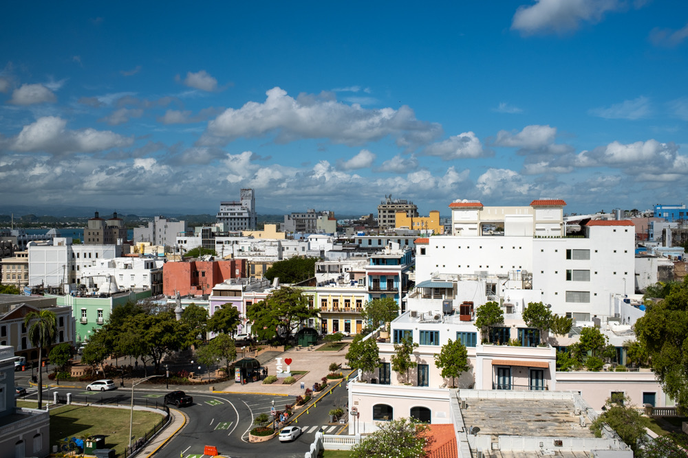 A view of Old San Juan, Puerto Rico, from Castillo San Cristóbal.