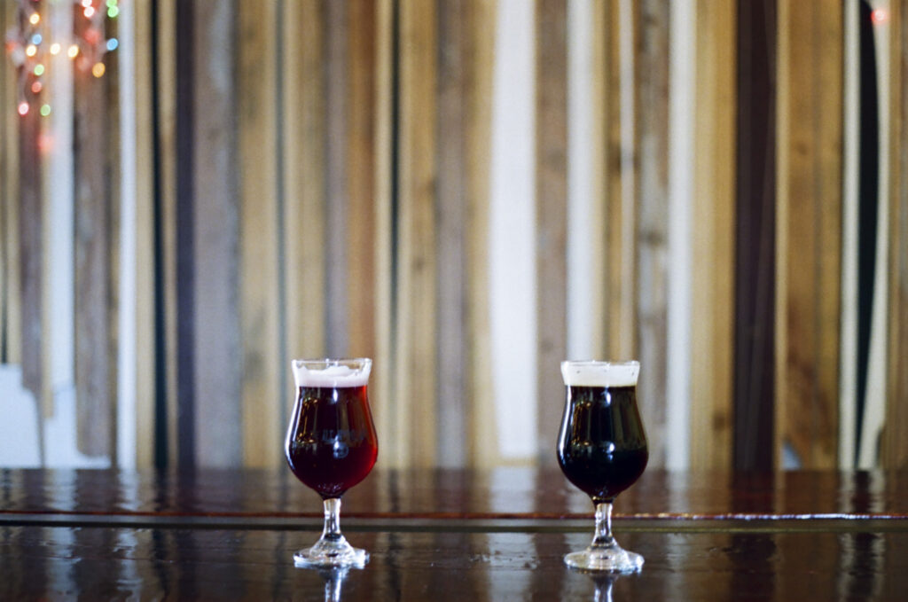 La Tache with Cherry, left, and La Tache with Blackberry, right, at The Ale Apothecary, April 18th, 2026.